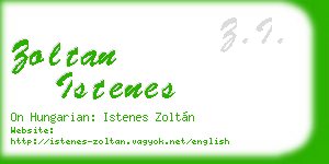 zoltan istenes business card