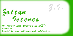 zoltan istenes business card